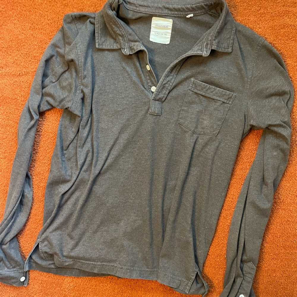 Billy Reid long sleeve polo